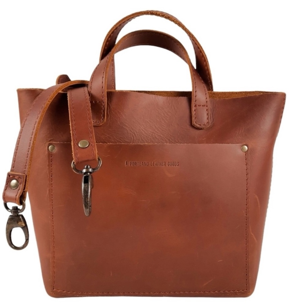 PORTLAND LEATHER GOODS Eco Crossbody
Messenger Top Handle Tote Patina Honey